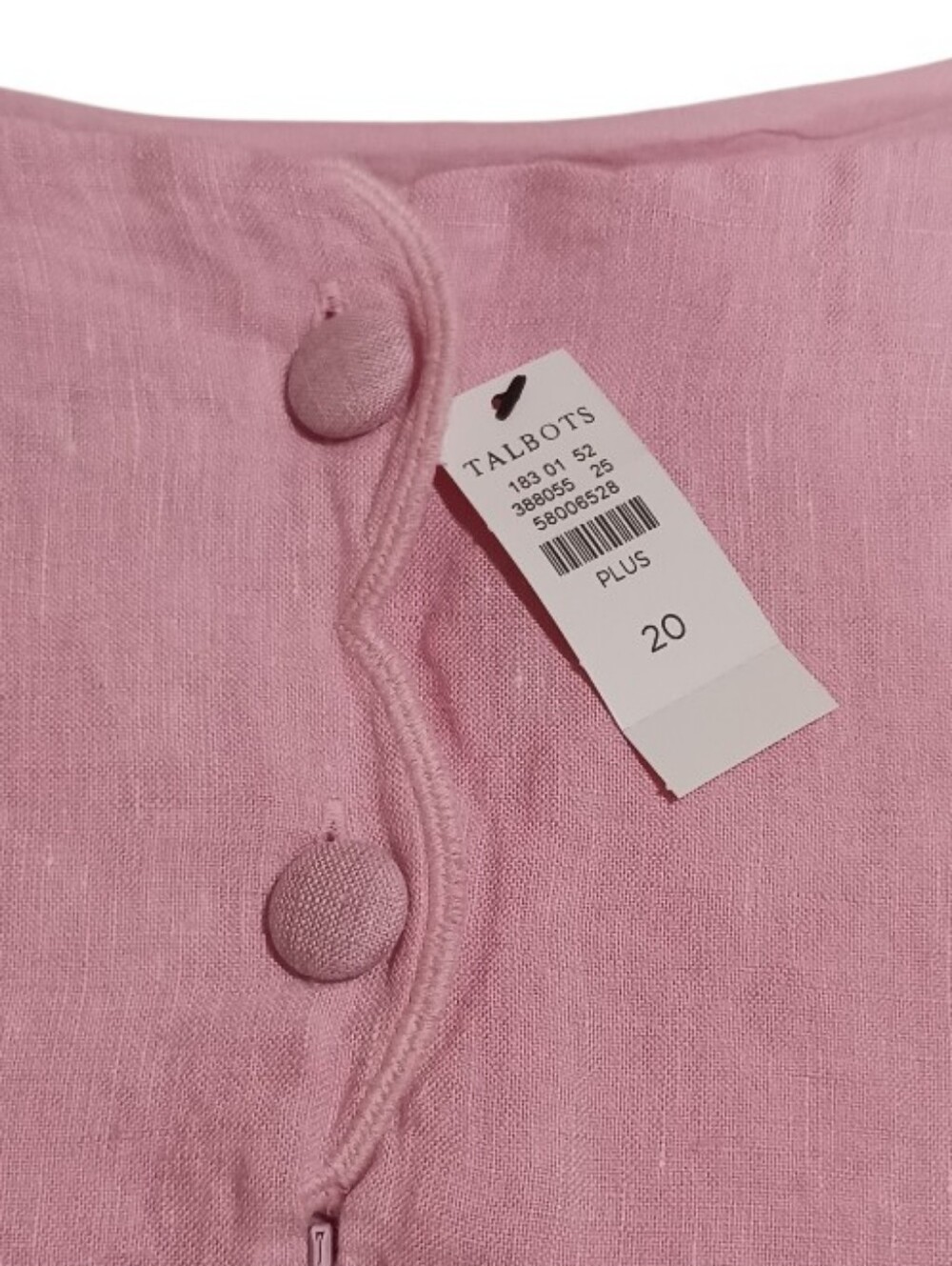Talbots Luxe Linen Scallop Hem Shift Dress - Picture 6 of 9